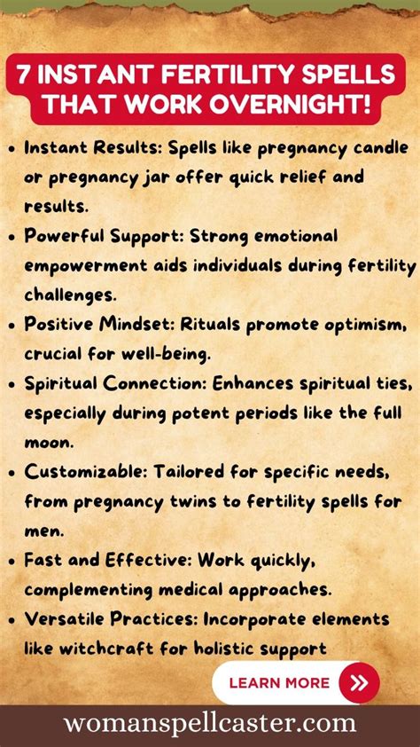 Spells for Fertility that Actually Work: A Comprehensive Guide