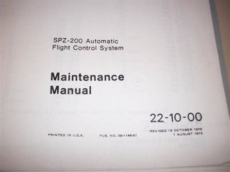 Sperry Spz 200 Autopilot Maintenance Manual PDF Kindle Editon