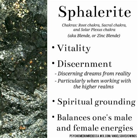 Sphalerite Metaphysical Properties