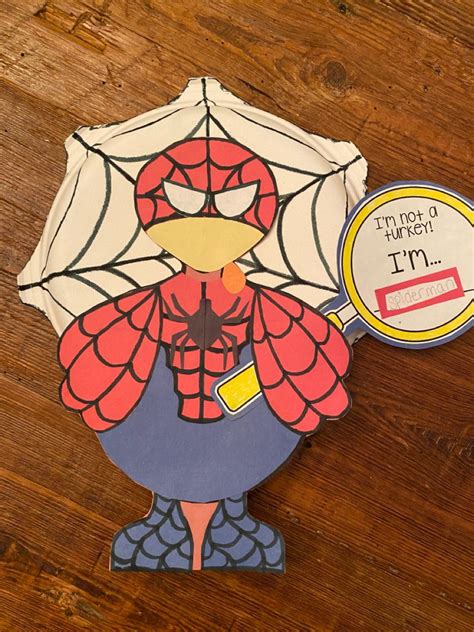 Spider Man Turkey Disguise Template