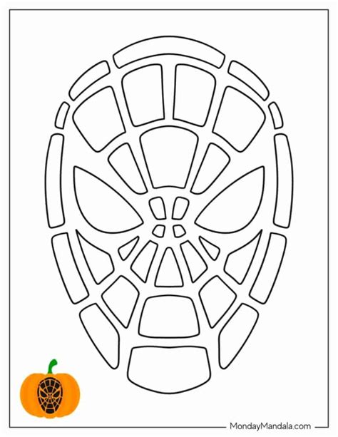 Spiderman Pumpkin Carving Templates