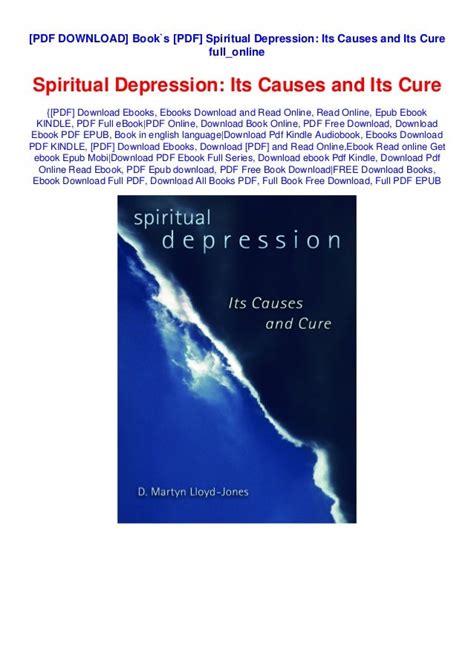 Spiritual Depression Its Causes and Cure Reader