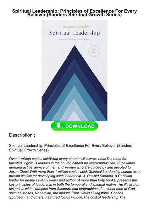 Spiritual Leadership Principles Excellence Commitment Reader