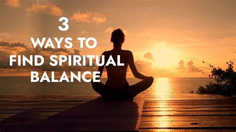 Spiritual balance: