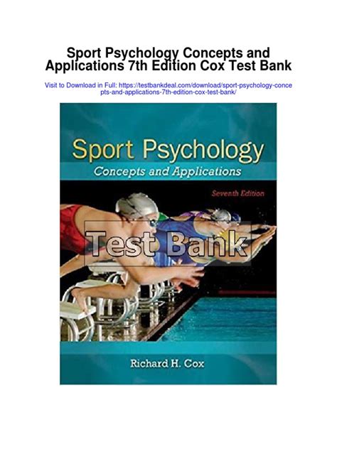 Sport psychology Concepts and applications Reader