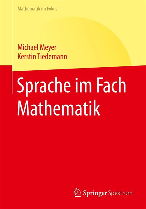 Sprache im Fach Mathematik Mathematik im Fokus German Edition Epub