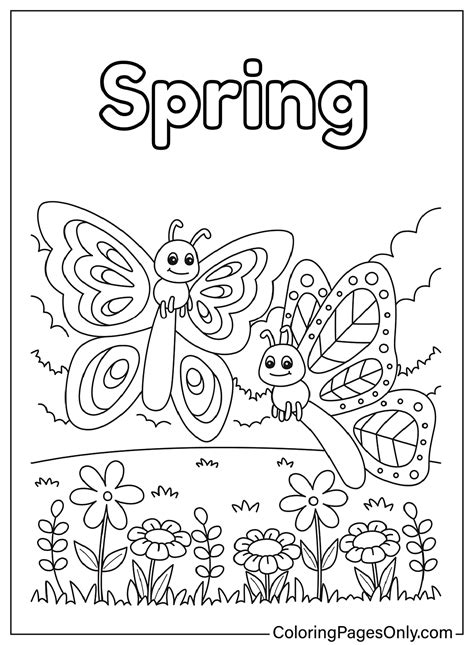 Spring Printable Coloring Sheets