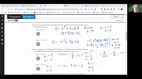 Springboard Algebra 1 Unit 5 Answers Reader