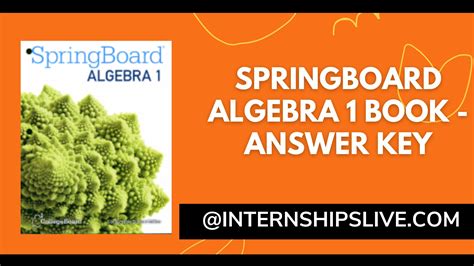 Springboard Mathematics Answer Key Doc