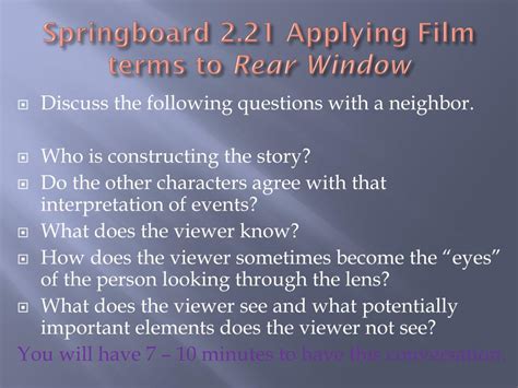 Springboard Rear Window Answer Kindle Editon