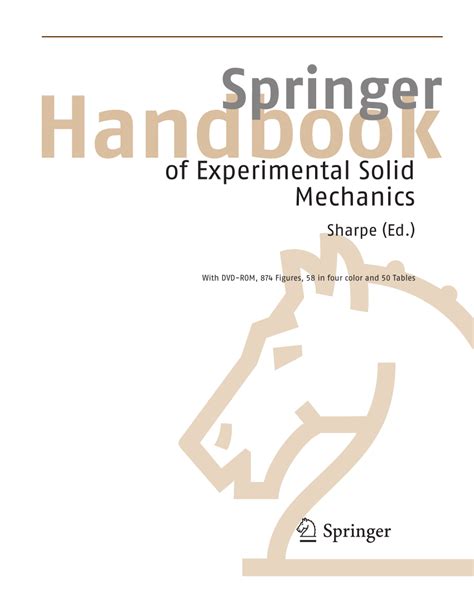 Springer Handbook of Experimental Solid Mechanics Epub