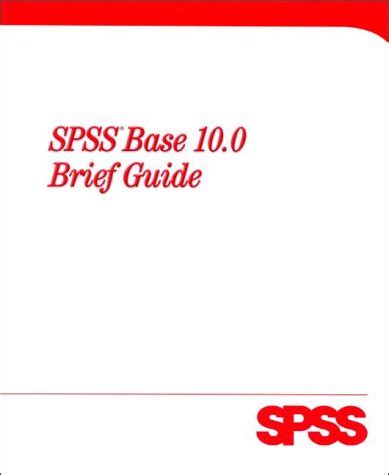 Spss 10.0 For Windows Brief Edition Doc