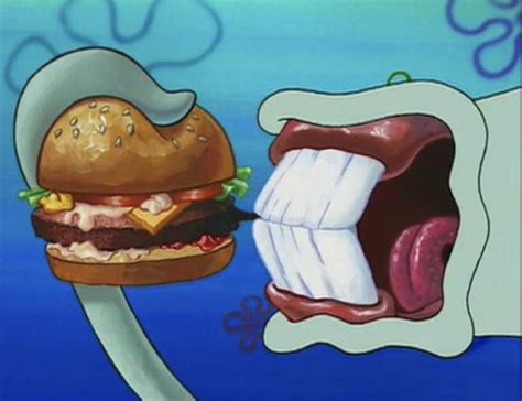 Squidward Bites Krabby Patty: A Culinary Odyssey