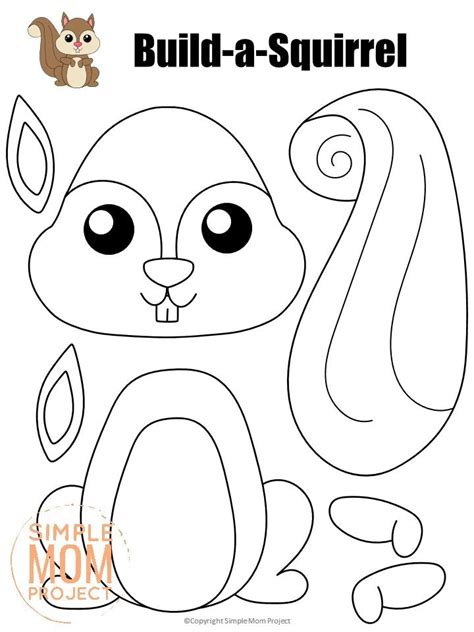 Squirrel Template For Preschoolers