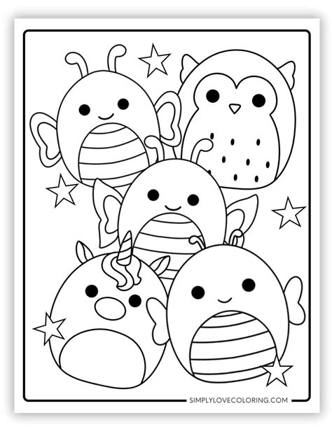 Squishmallow Printable Colouring Pages