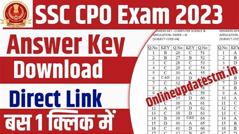 Ssc Cpo Answer Key 2012 PDF