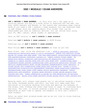 Ssd 4 Module 1 Exam Answers Epub