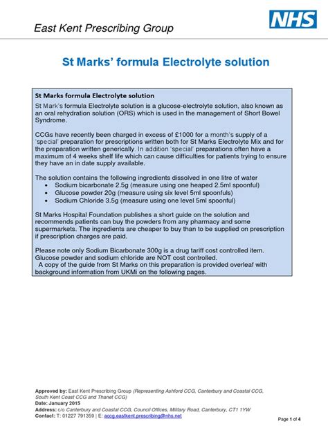 St Marks Formula Electrolyte Solution Homepage Ghnhsft PDF