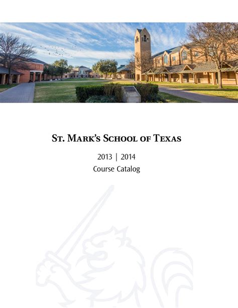 St Marks School Of Texas Course Catalog