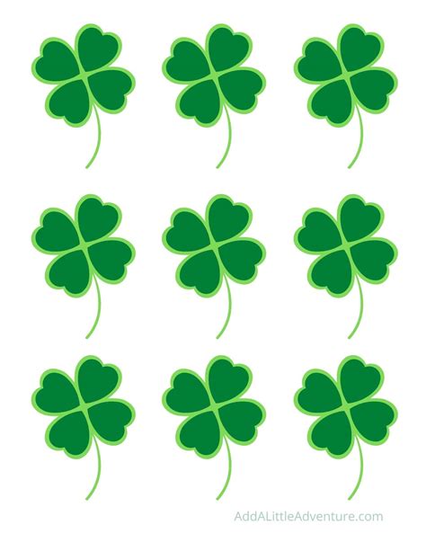 St Patrick's Day Clover Printable