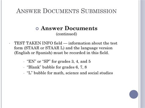 Staar Answer Documents Reader