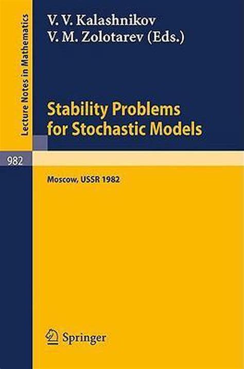 Stability Problems for Stochastic Models Proceedings of the 6th International Seminar Held in Moscow Epub
