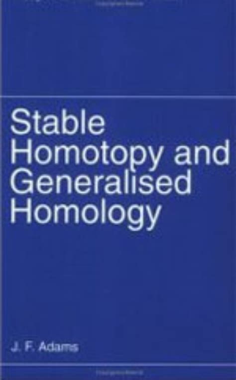 Stable Homotopy and Generalised Homology Epub