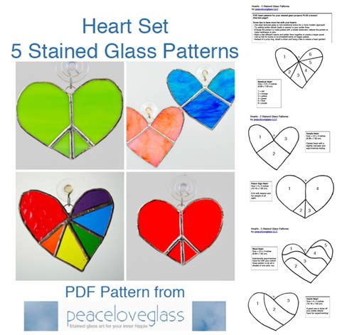 Stained Glass Heart Template