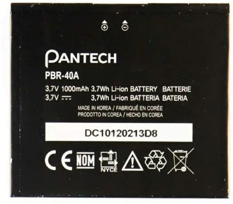 Standard Battery 1000mAh Pantech Laser Reader