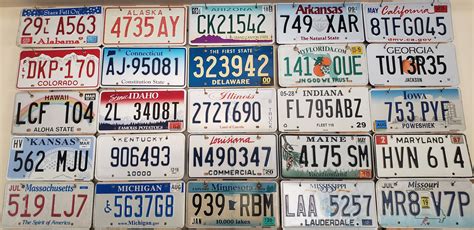 Standard License Plates: