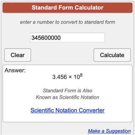 Standard Notation Calculator: An Indispensable Tool for Scientific Calculations