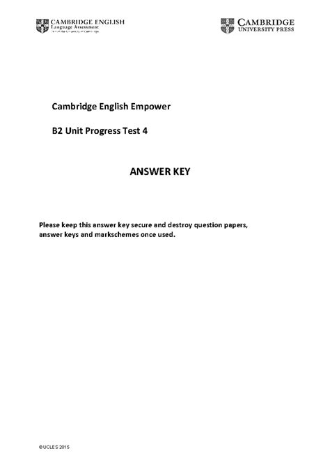 Standard Progress Test 4 Answer Key Kindle Editon