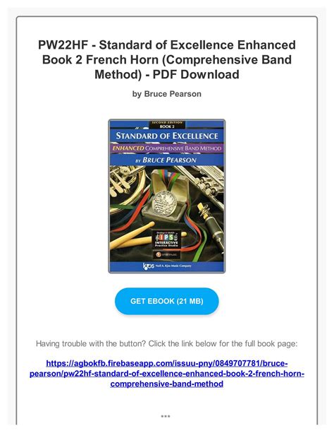 Standard of Excellence French Horn Book II Comprehensive Band Method