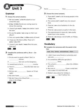 Standards Progress Test 3 Answers Doc