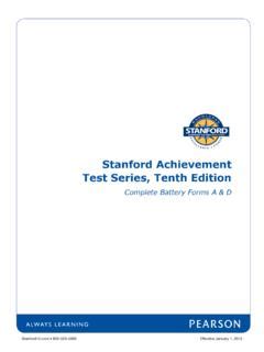 Stanford Achievement Test Series Tenth Edition Assessment Ebook Epub