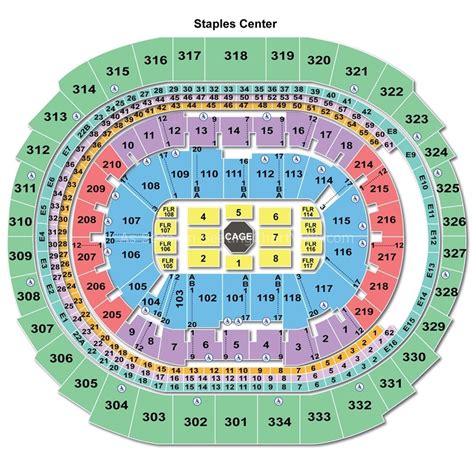Staples Center Arena Seating Chart
