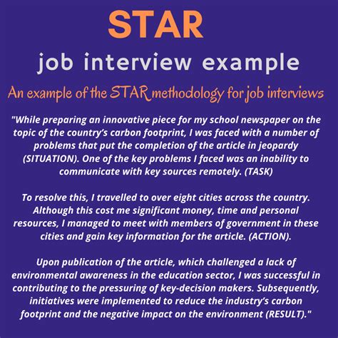 Star Interview Example Answers PDF