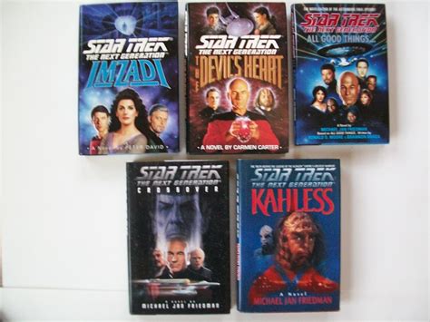 Star Trek The Next Generation Set of 5 Imzadi Devil s Heart All Good Things Crossover Kahless Reader