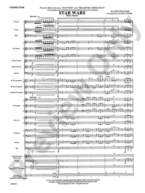 Star Wars Main Theme Full Orchestra Concert Level PDF