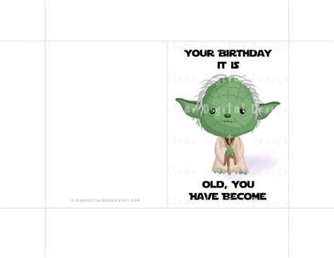 Star Wars Printable Birthday Cards