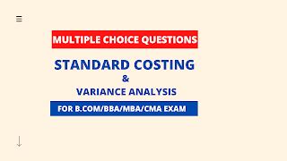 Stard Costing Variance Analysis Questions Answers Doc