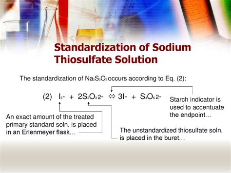 Stardization Of Sodium Thiosulfate Solution Reader