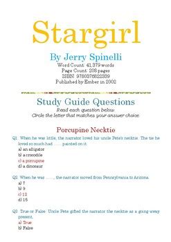 Stargirl Answer Key Doc