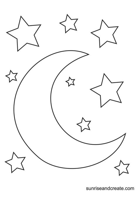 Stars And Moon Template