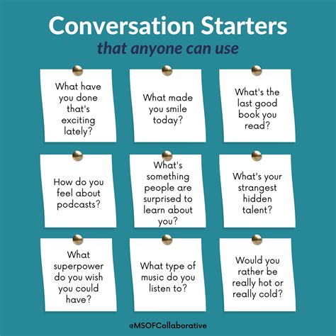 Start conversations: