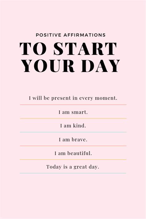 Start your day with a positive affirmation: