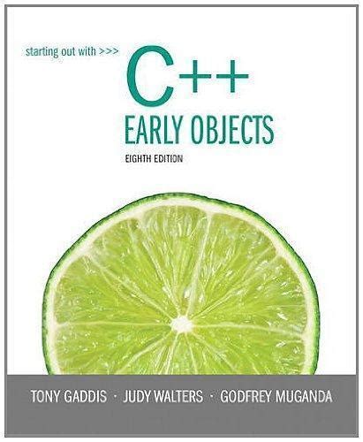 Starting Out With C Early Objects 8th Edition Ebook Reader