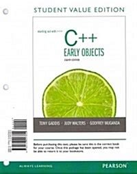 Starting Out with C Early Objects Student Value Edition plus MyProgrammingLab with Pearson eText Access Card Package 8th Edition Doc