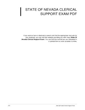 State Of Nevada Clerical Support Exam - Free PDF â€¦ Ebook Kindle Editon