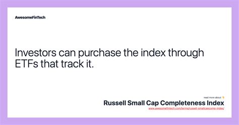 State Street Russell Small Cap Index: A Comprehensive Guide for Investors